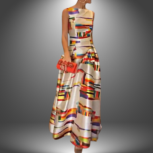 Sam | Maxivestido con atrevido estampado geométrico