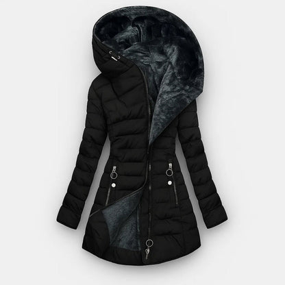 Chaqueta forrada de pelo mujer, ligera y confortable para otoño