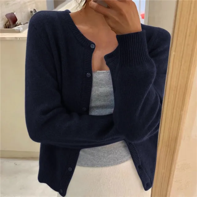 Chaqueta de Punto Mujer – Cachemir Premium, Elegante y Cómoda