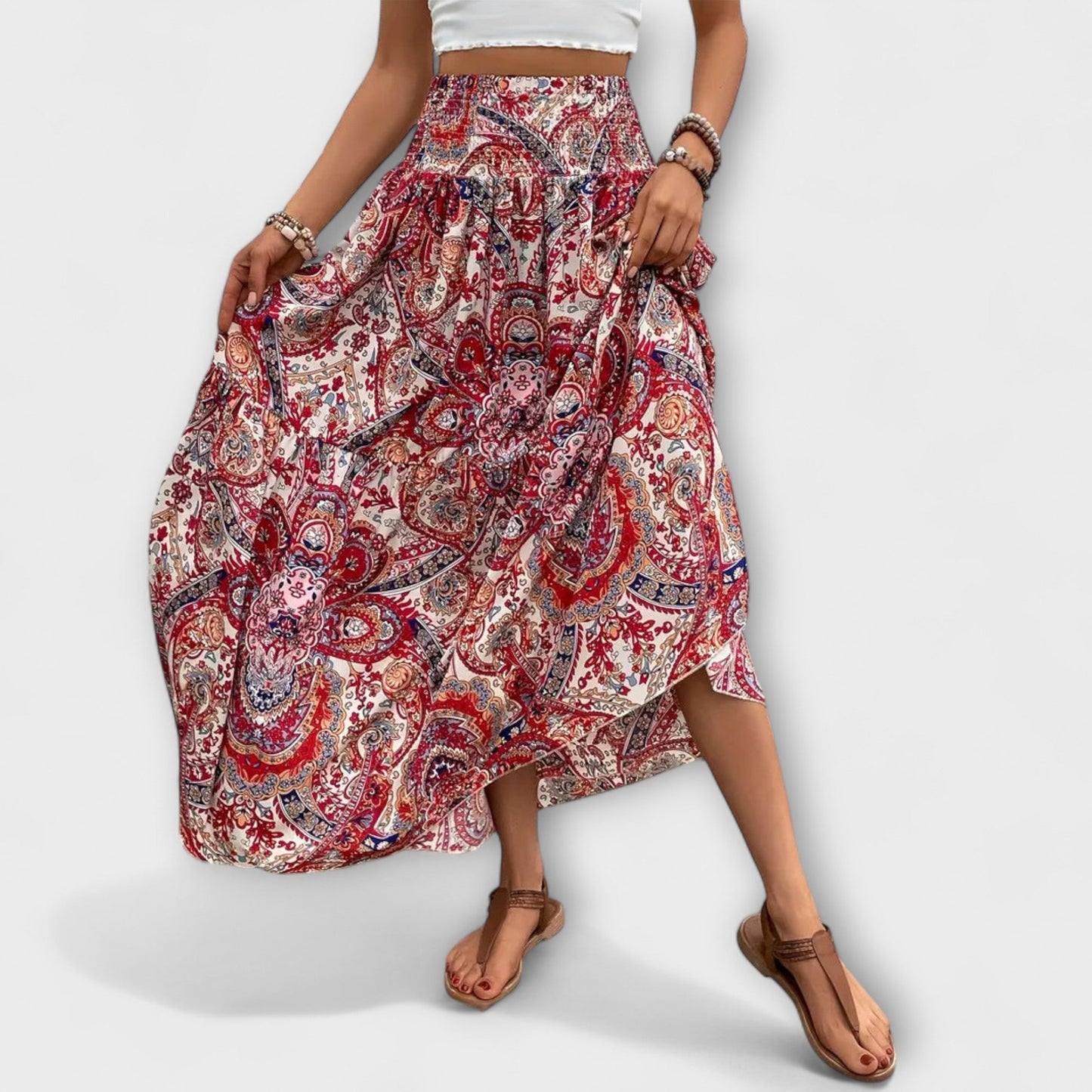 Emily | Falda fluida con estampado