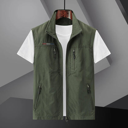 Chaleco hombre sin mangas casual con cremallera cómodo y moderno