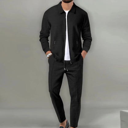Conjunto hombre ergonómico con zip, ligero y chic para look