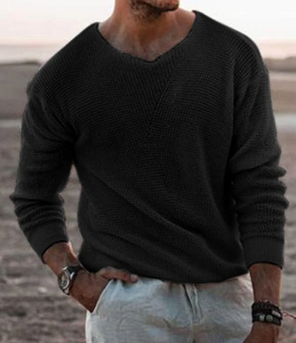 Jersey cálido para hombre: elegante y de punto suave