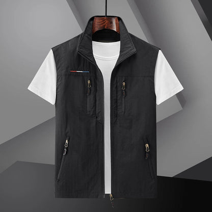 Chaleco hombre sin mangas casual con cremallera cómodo y moderno