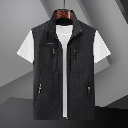 Chaleco hombre sin mangas casual con cremallera cómodo y moderno