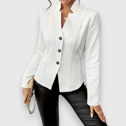 Blazer artesanal mujer elegante ligero y sofisticado paseo