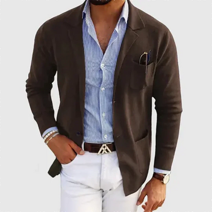 Blazer elegante para hombre: cálido para el trabajo y el tiempo libre