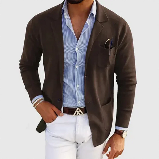 Blazer elegante para hombre: cálido para el trabajo y el tiempo libre