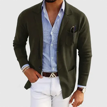 Blazer elegante para hombre: cálido para el trabajo y el tiempo libre