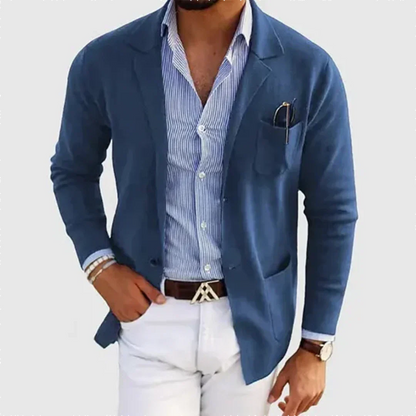Blazer elegante para hombre: cálido para el trabajo y el tiempo libre