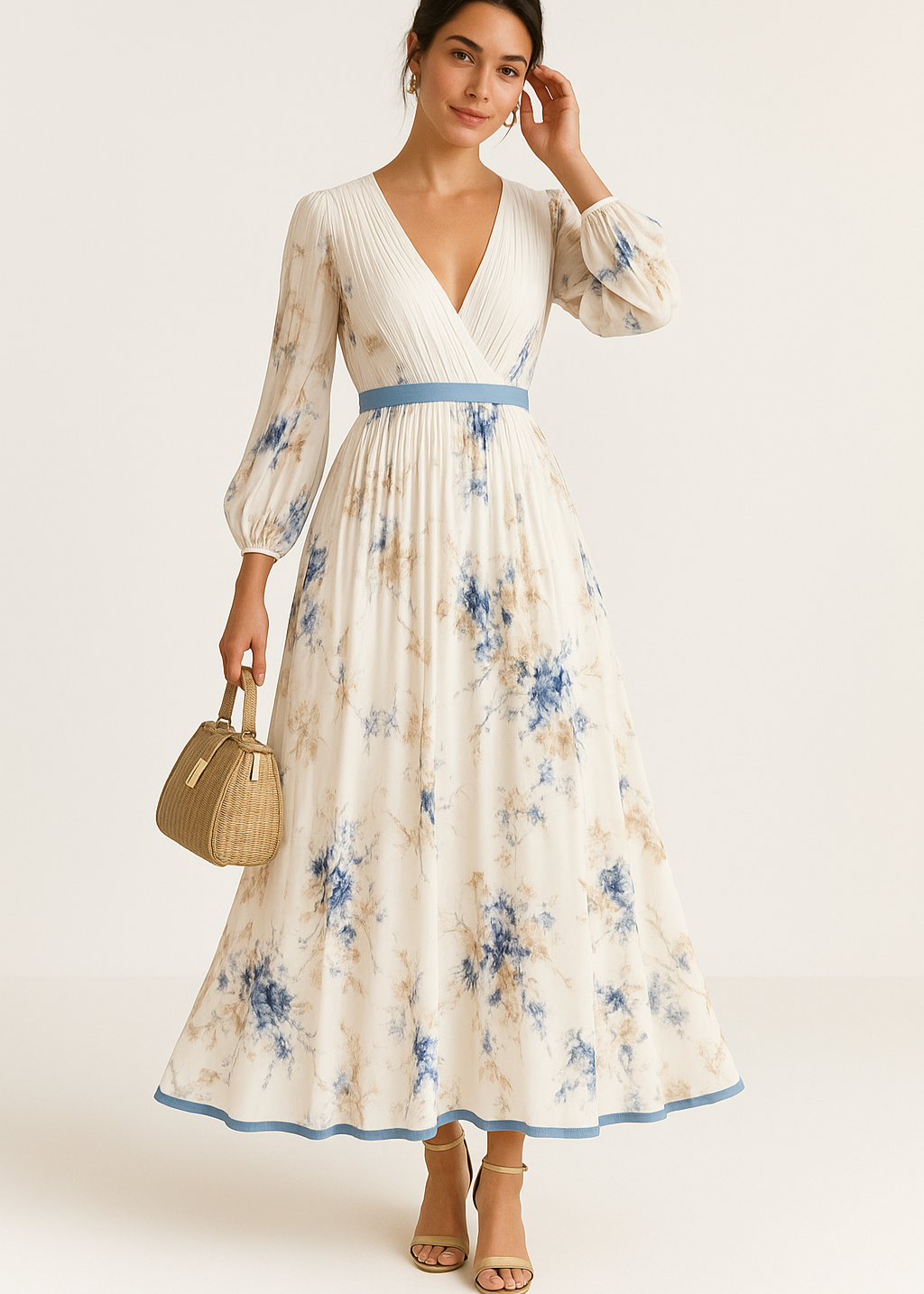 Vestido maxi floral, estilo chic y confortable