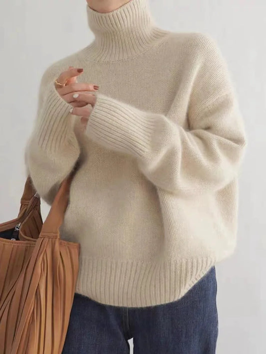 Jersey de cachemira con cuello alto | Cálido y elegante