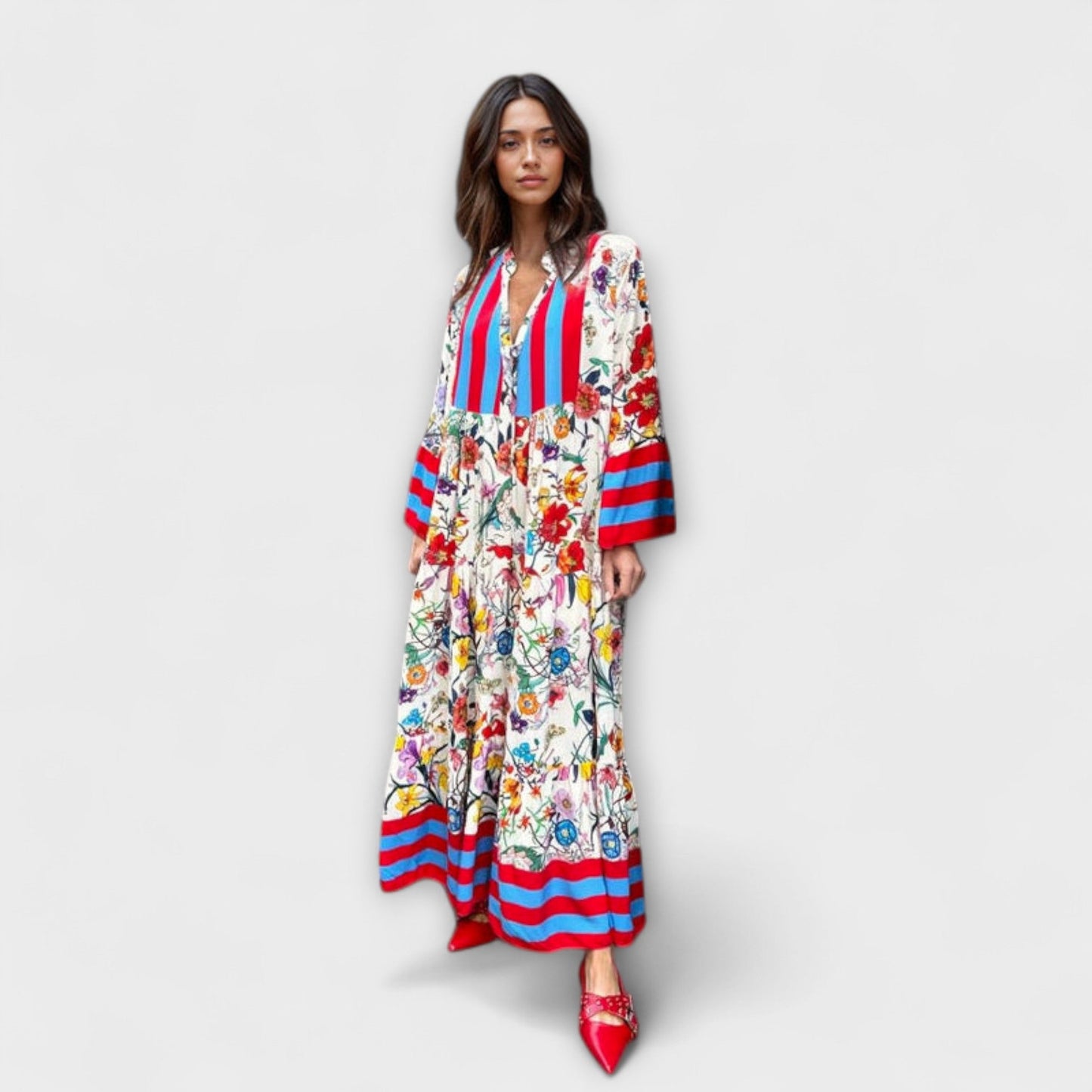 Zoey | Maxi vestido con estampado floral