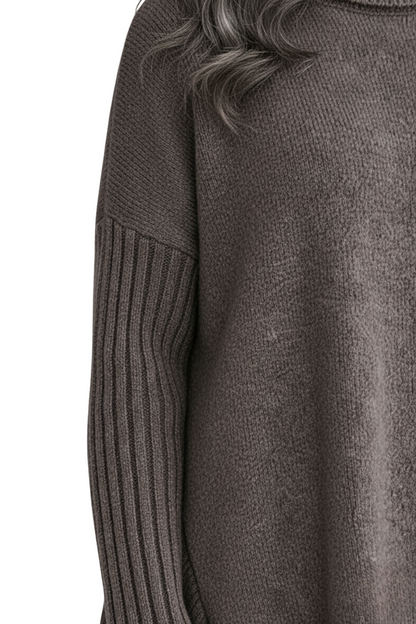 Jersey femenino cuello alto largo moderno y versátil casual