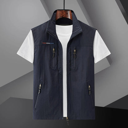 Chaleco hombre sin mangas casual con cremallera cómodo y moderno
