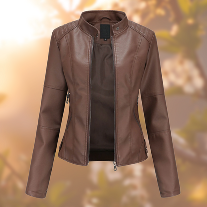 Chaqueta de Cuero Femenina – Elegancia y Comodidad