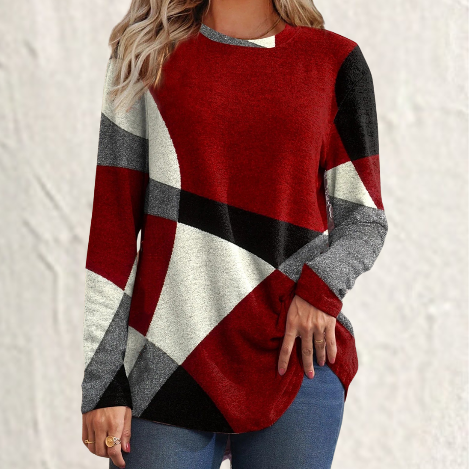 Daisey | Jersey elegante con bloques de color para mujer