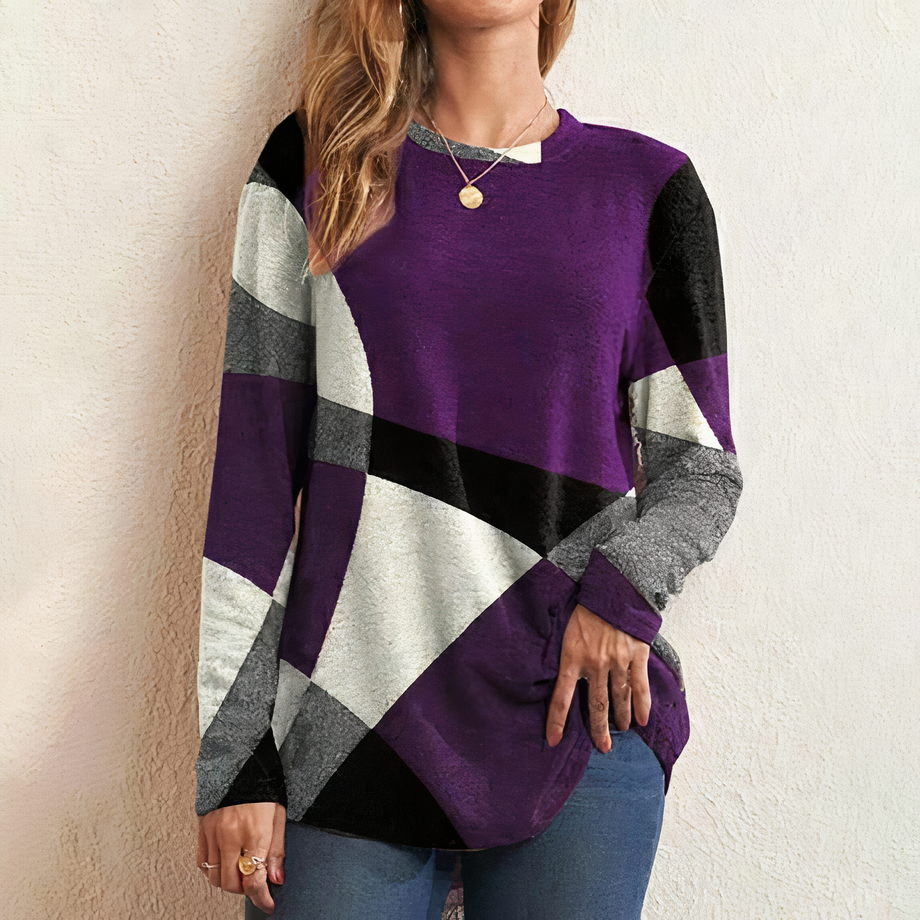 Daisey | Jersey elegante con bloques de color para mujer