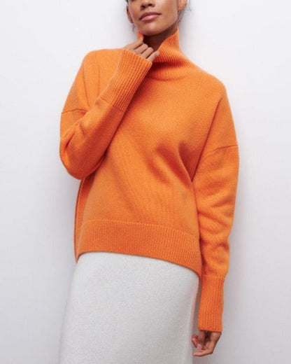 Jersey de Cuello Alto Relajado – Ideal para Otoño e Invierno