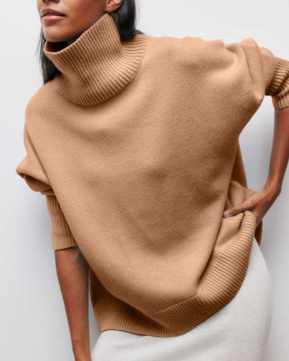 Jersey de Cuello Alto Relajado – Ideal para Otoño e Invierno