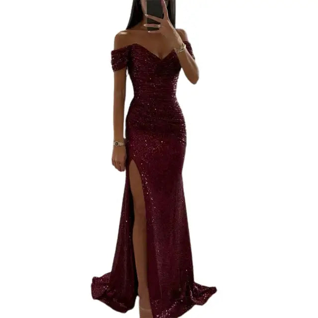 Alejandra | Elegante vestido de noche con escote en V