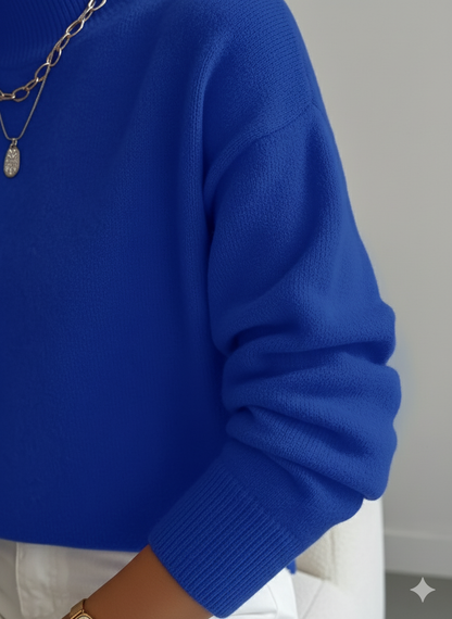Jersey femenino turtleneck elegante suave y versátil casual