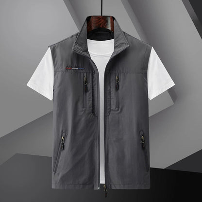 Chaleco hombre sin mangas casual con cremallera cómodo y moderno