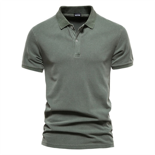 Polo slim fit para hombre con cuello clásico y tapeta de botones