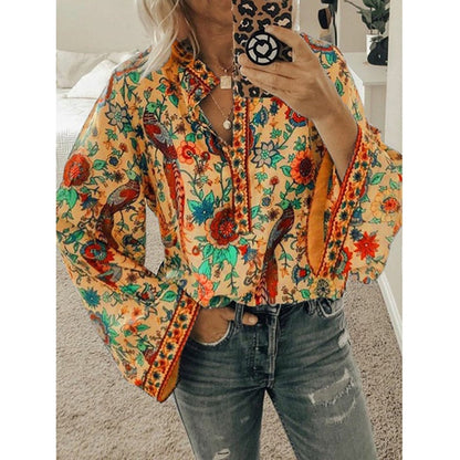 Blusa mujer boho chic moderna ligera casual primavera-verano