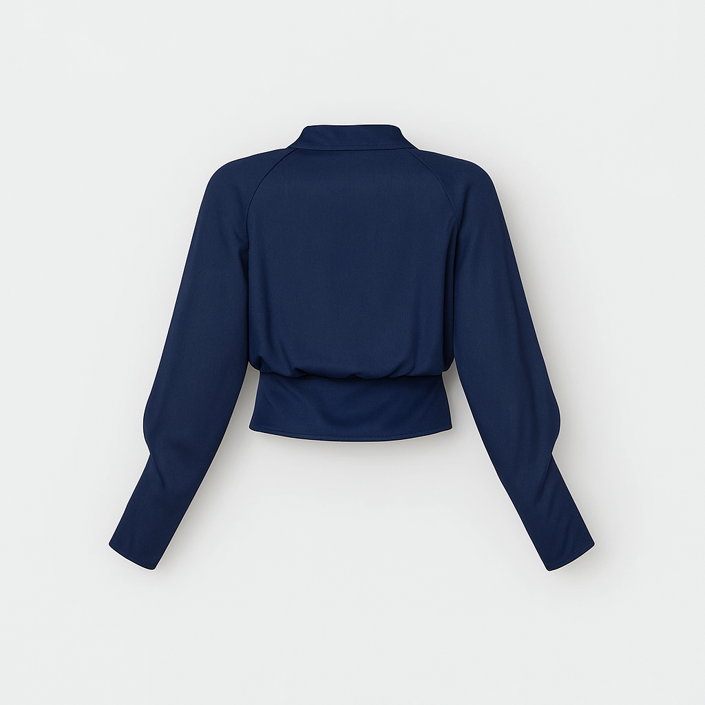 Camisa mujer elegante ligera con mangas abullonadas diario