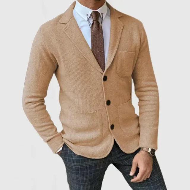Chaqueta hombre de punto elegante, moderna y confortable