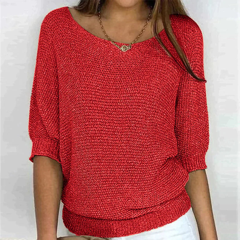Jersey informal para mujer de punto suave: cómodo y moderno.