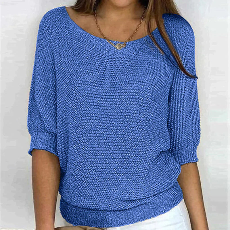 Jersey informal para mujer de punto suave: cómodo y moderno.