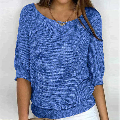 Jersey informal para mujer de punto suave: cómodo y moderno.