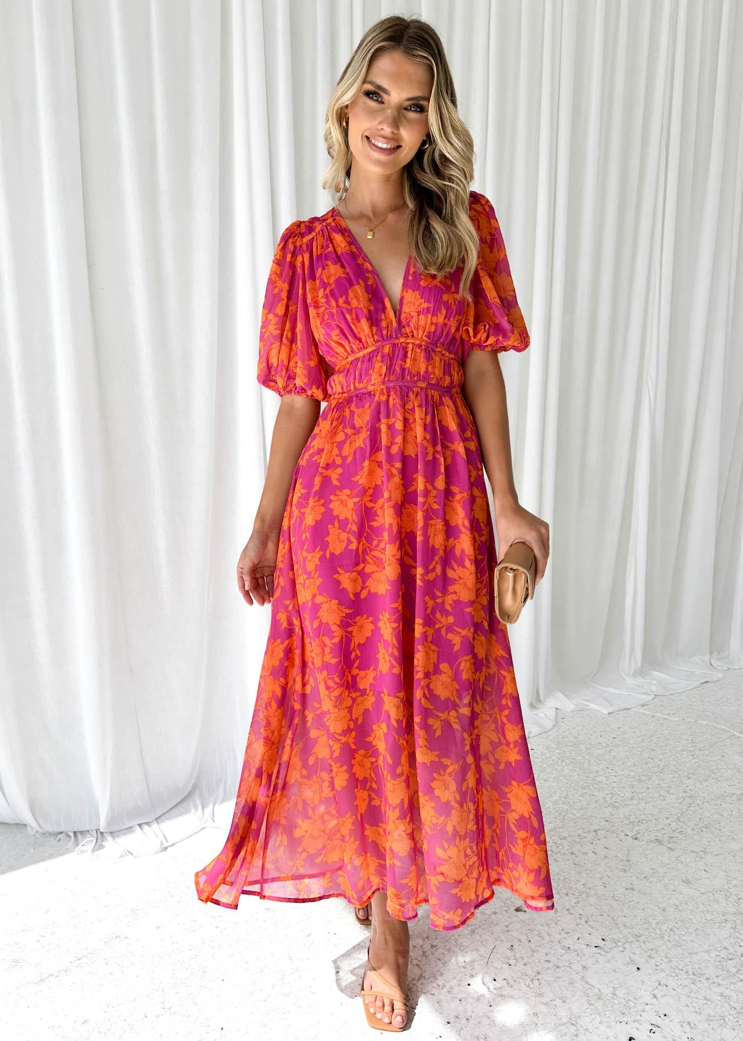 Vestido mujer verano elegante flores ligero chic primavera-verano