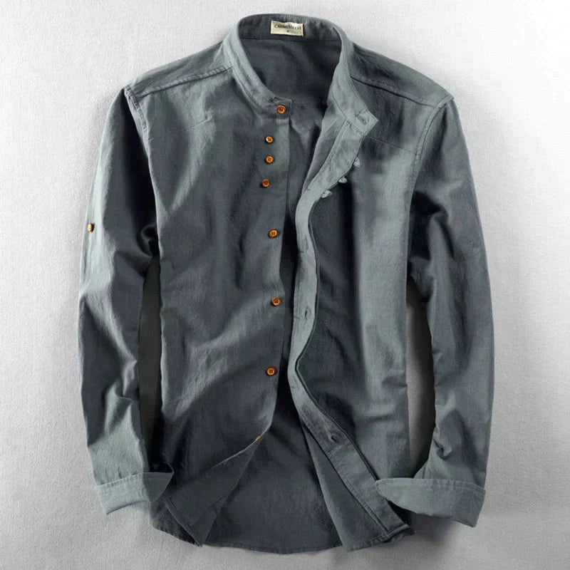 Camisa de hombre japonesa, sofisticada y versátil para eventos