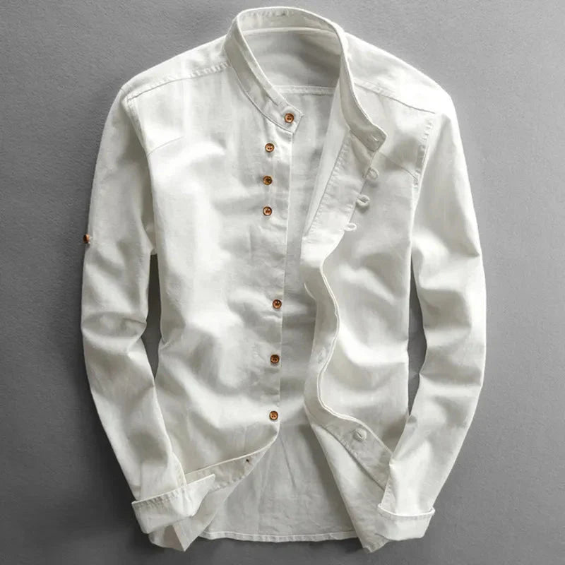 Camisa de hombre japonesa, sofisticada y versátil para eventos