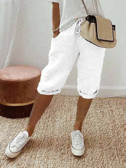 Delice | Pantalones de algodón-lino para mujer