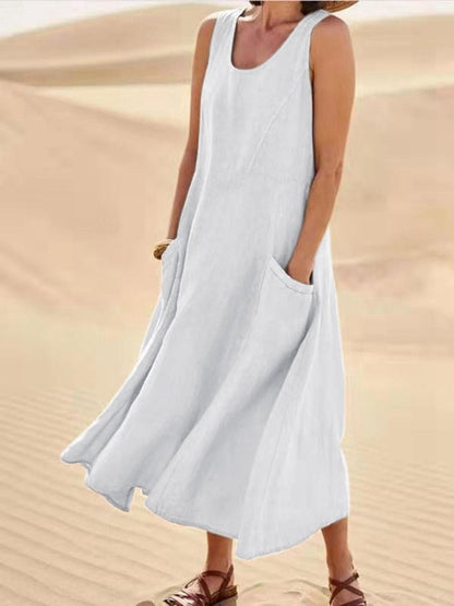 Vestido suelto de mujer, confortable y chic para días soleados