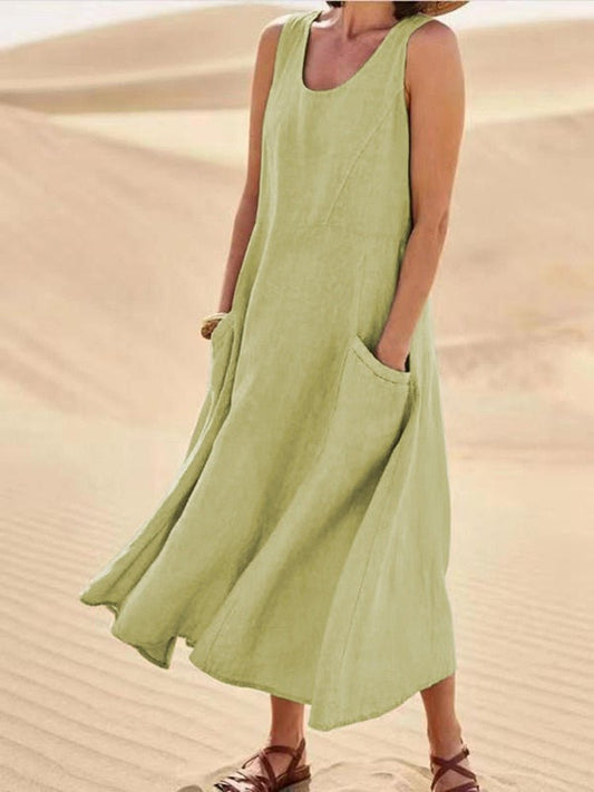 Vestido suelto de mujer, confortable y chic para días soleados