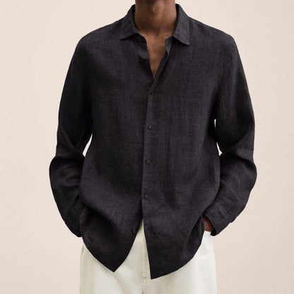 Camisa hombre manga larga holgada chic ideal trabajo y diario