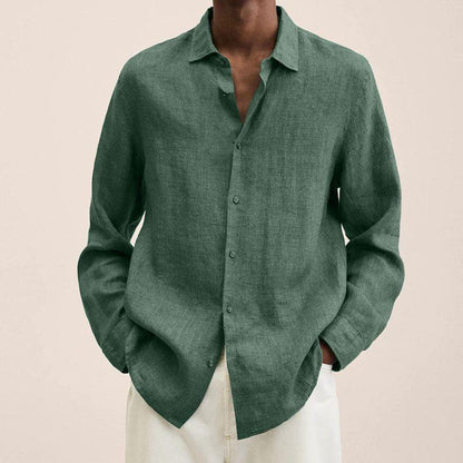 Camisa hombre manga larga holgada chic ideal trabajo y diario