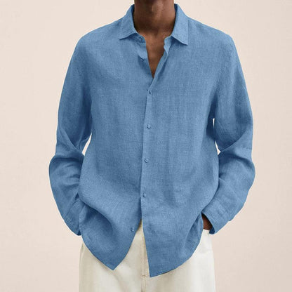 Camisa hombre manga larga holgada chic ideal trabajo y diario