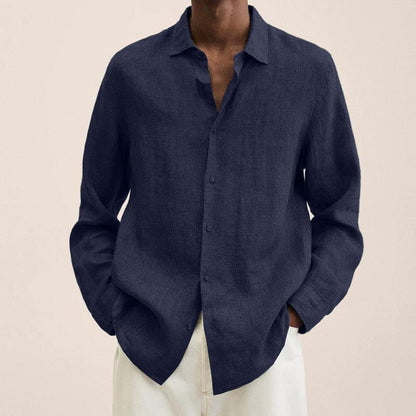 Camisa hombre manga larga holgada chic ideal trabajo y diario