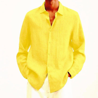 Camisa hombre manga larga holgada chic ideal trabajo y diario