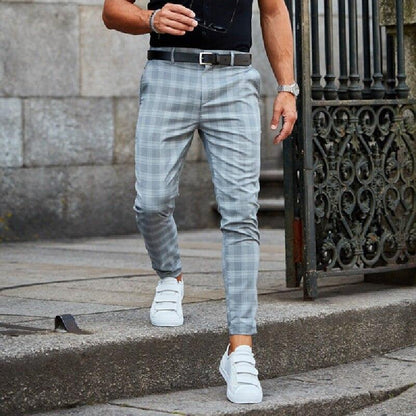 Pantalones de hombre a cuadros, chic y perfectos para oficina