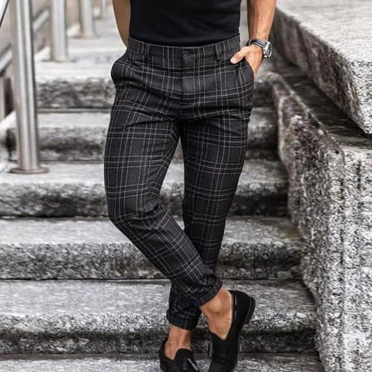 Pantalones de hombre a cuadros, chic y perfectos para oficina