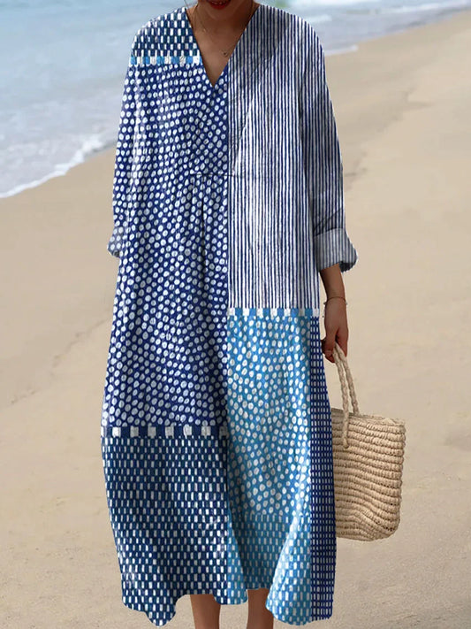 Vestido mujer algodón fresco y relajado estilo casual verano