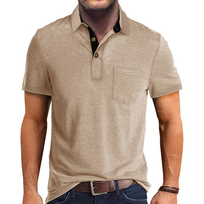 Camisa tipo polo masculina, ligera y versátil para verano