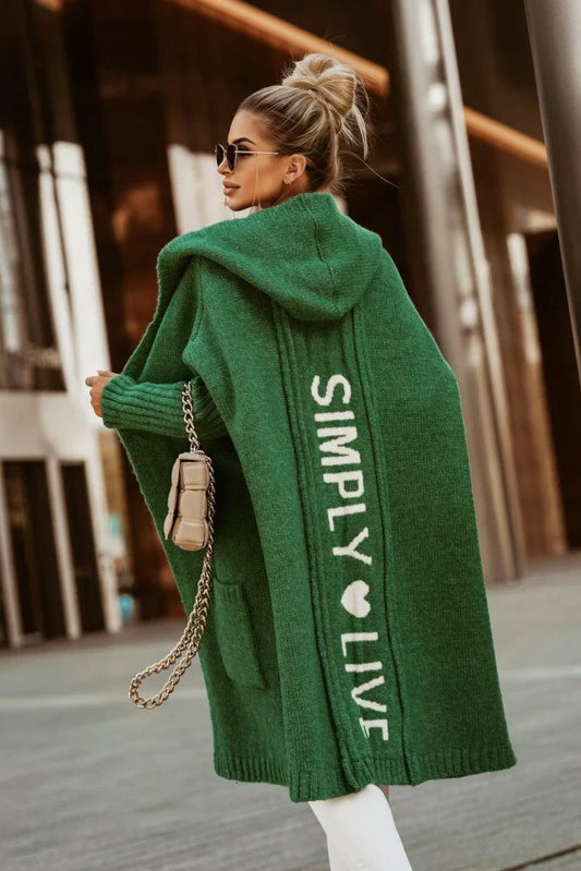 Chaqueta de Punto Larga – Confort y Elegancia para Mujer